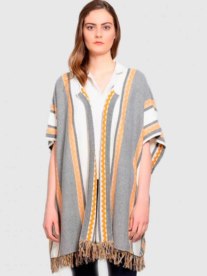Poncho Mujer Amarillo Only