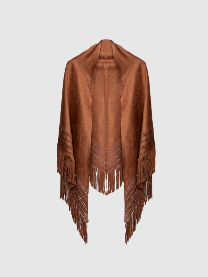 Poncho Woman Brown Only