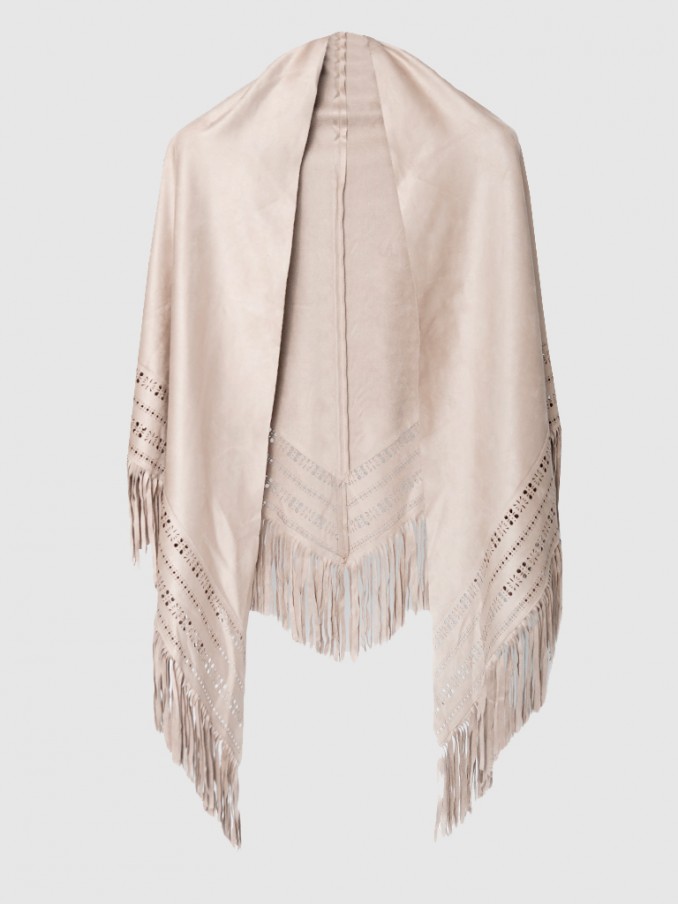 Poncho Mujer Beige Only