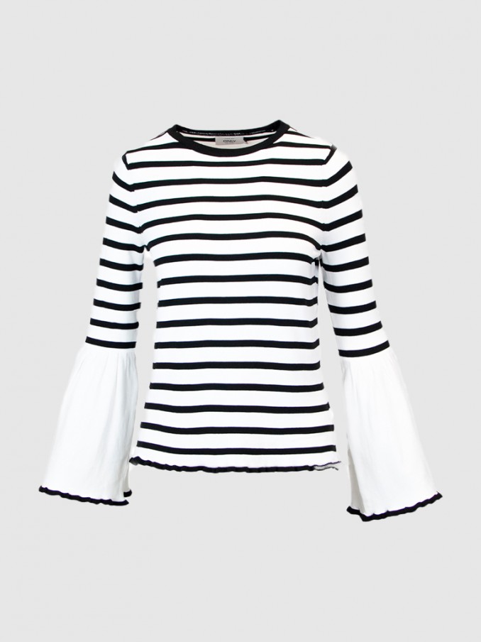 Knitwear Woman Black Stripe Only