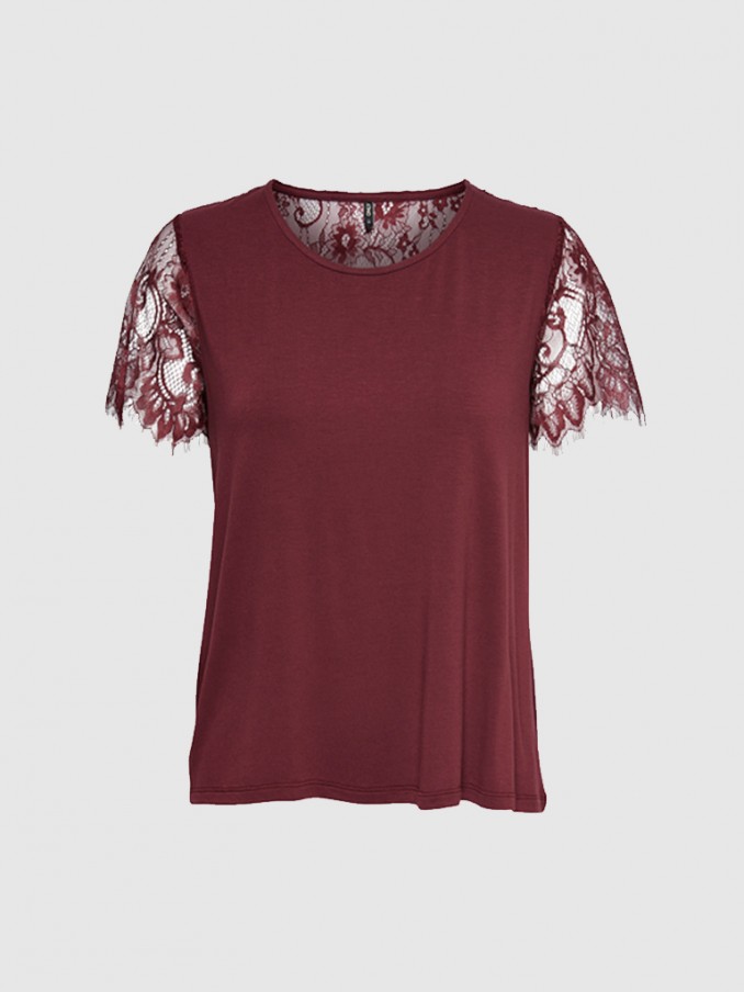 Blusa Mujer Burdeos Only