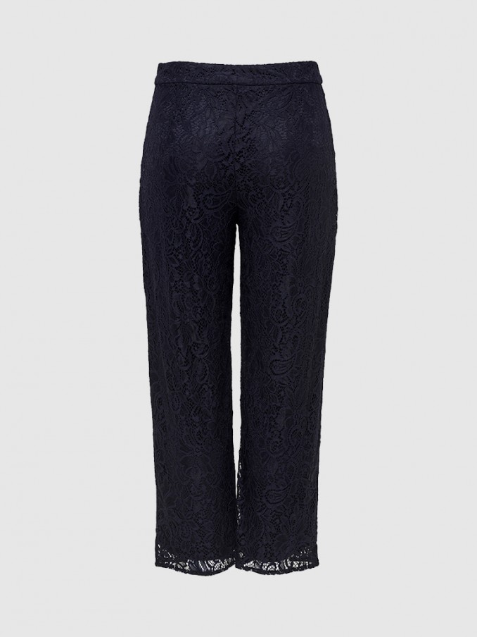 Pantalones Mujer Azul Marino Only