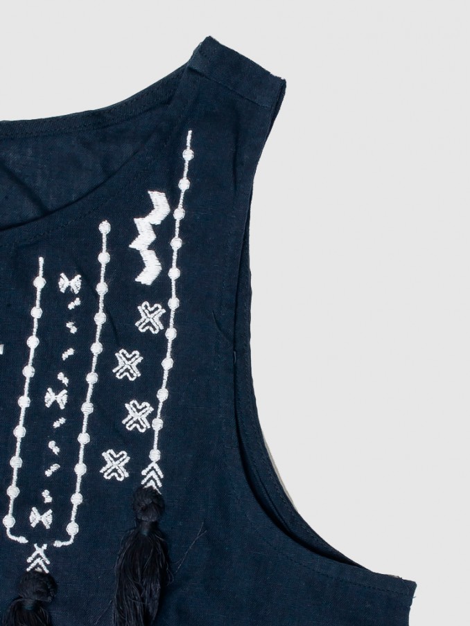 Blusa Mujer Azul Marino Only