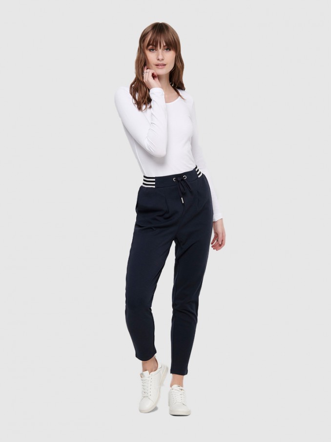 Pants Woman Navy Blue Only