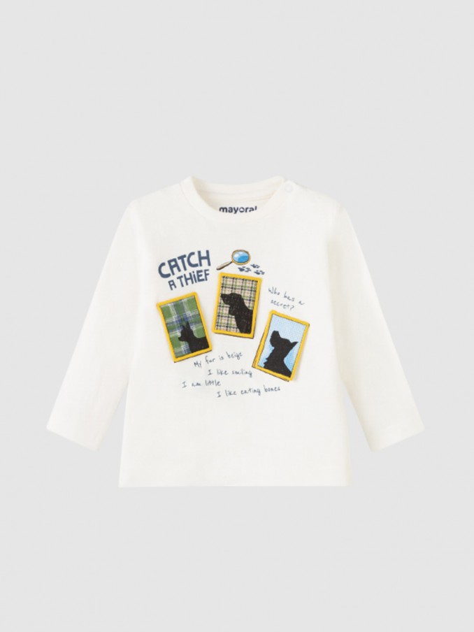 Sweatshirt Baby Boy Cream Mayoral