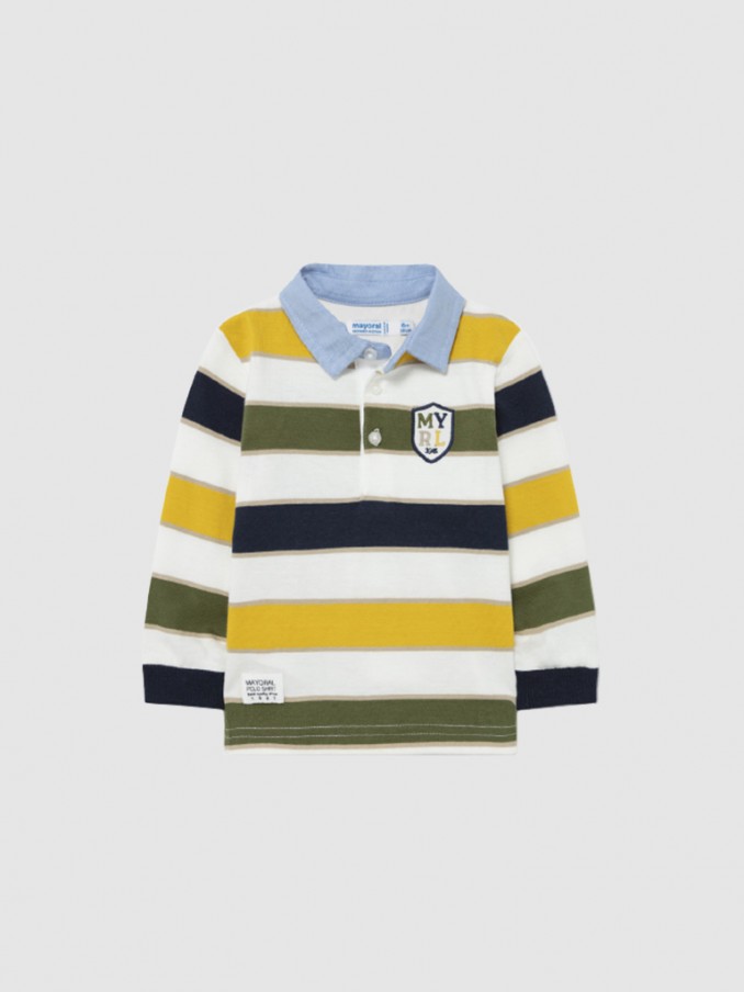 Polo Shirt Baby Boy Yellow Mayoral