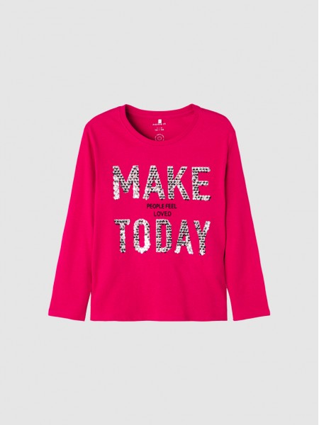 Sweatshirt Girl Rosa Fuchsia Name It