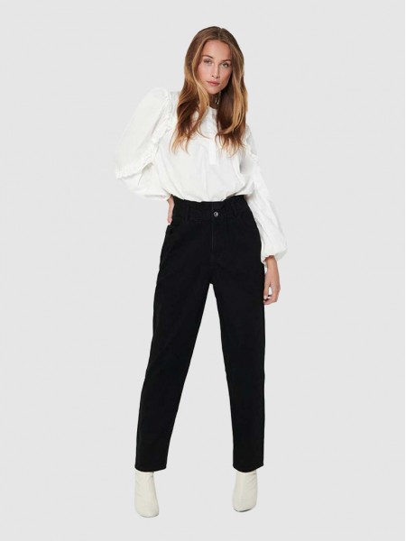 Pantalones Mujer Negro Only