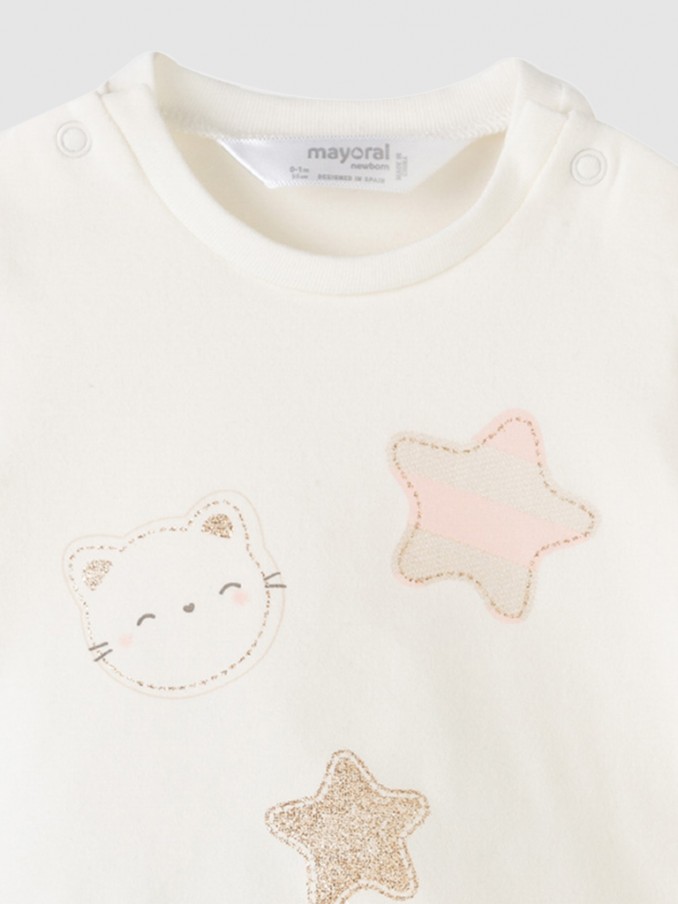 Conjunto Bebe Niña Crema Mayoral