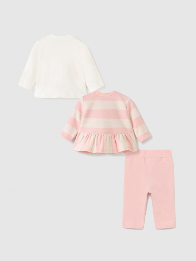 Conjunto Bebe Niña Crema Mayoral