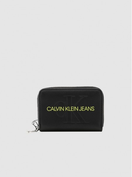 Billetera Mujer Negro Calvin Klein