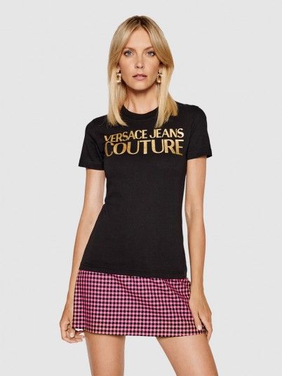T-Shirt Mulher Logo Foil Versace