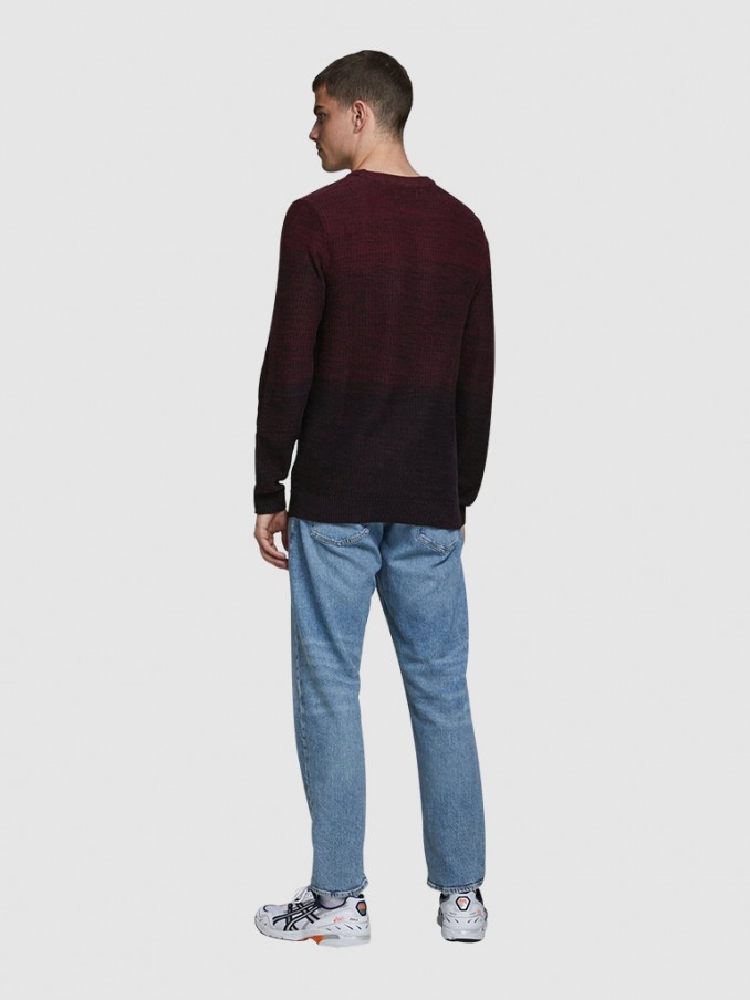 Prendas de Punto Hombre Burdeos Jack & Jones