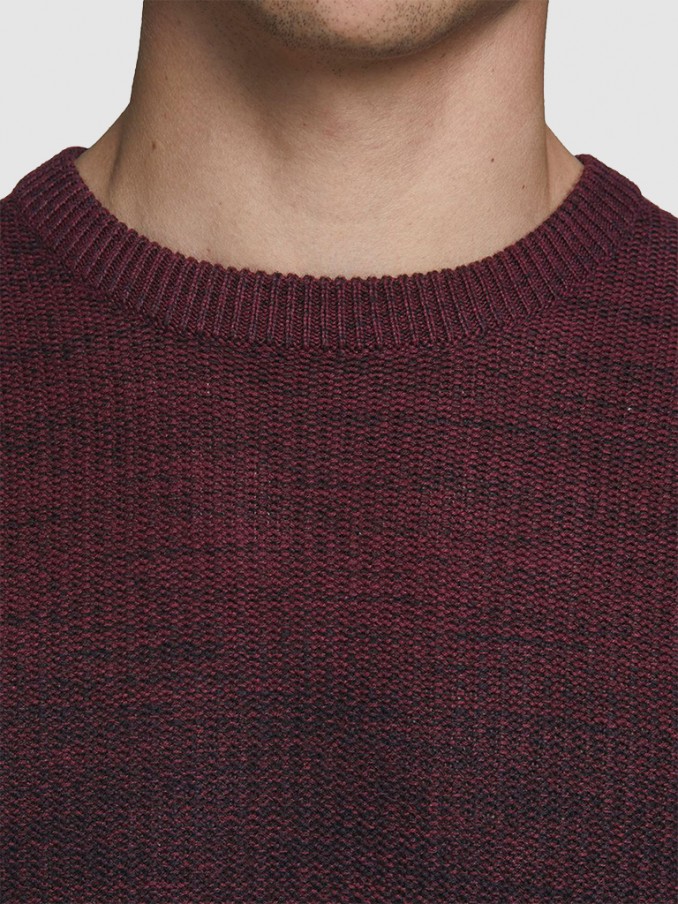 Prendas de Punto Hombre Burdeos Jack & Jones