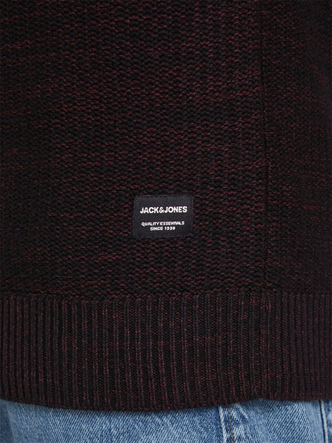 Prendas de Punto Hombre Burdeos Jack & Jones