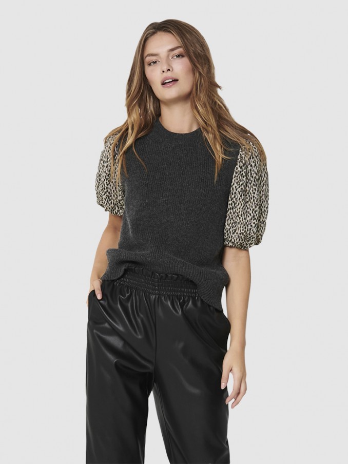 Prendas de Punto Mujer Gris Oscuro Only