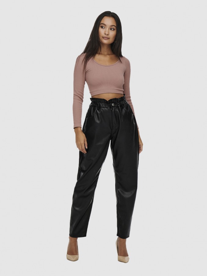 Pantalones Mujer Negro Only
