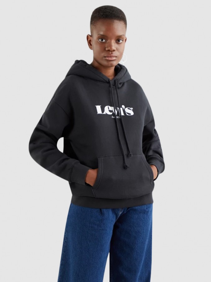 Sweatshirt Woman Black Levis