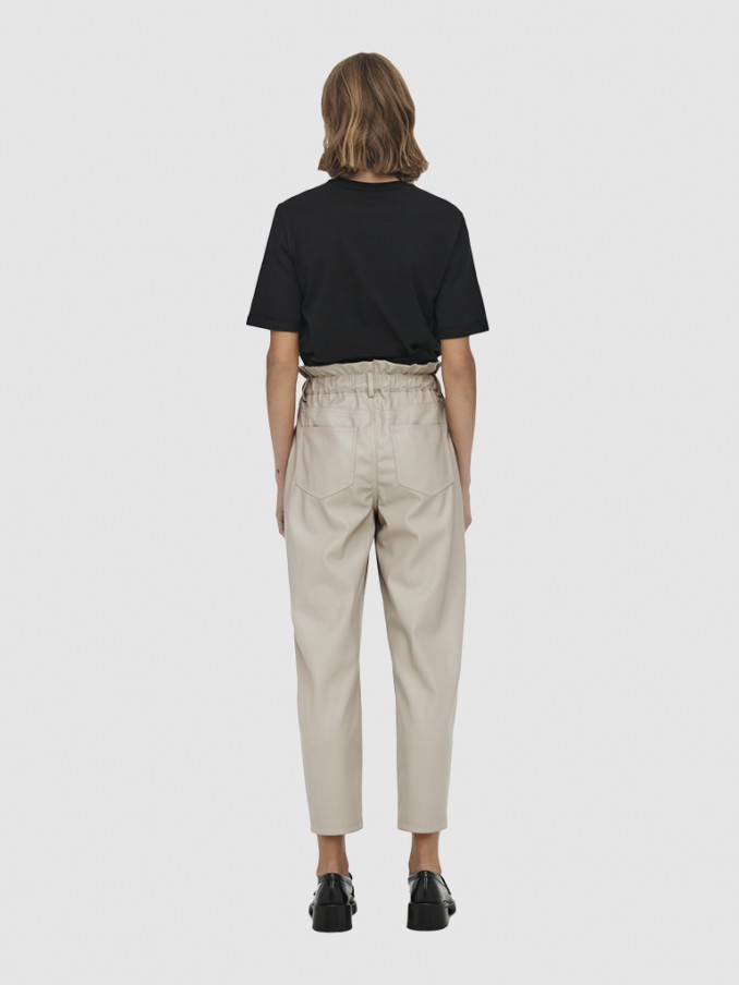 Pantalones Mujer Beige Only