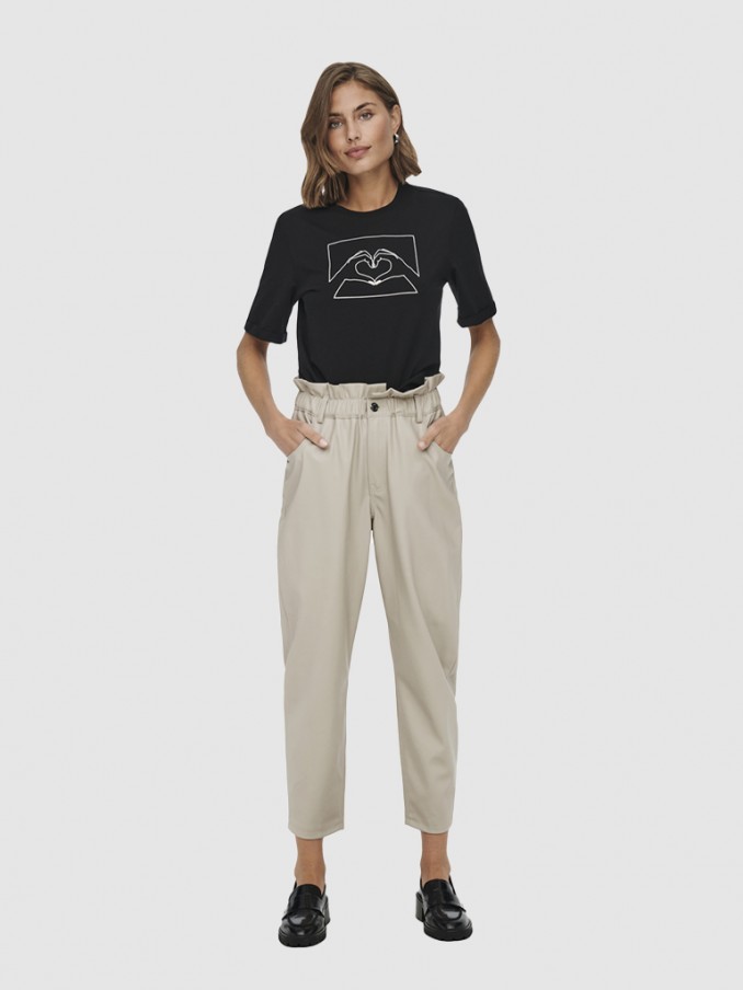 Pantalones Mujer Beige Only