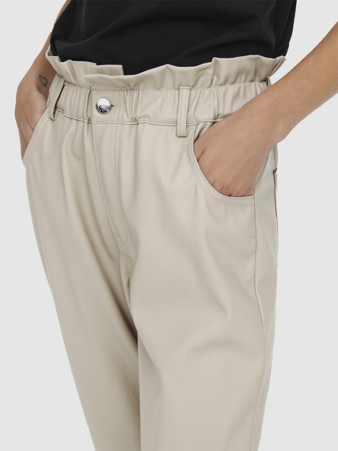 Pantalones Mujer Beige Only