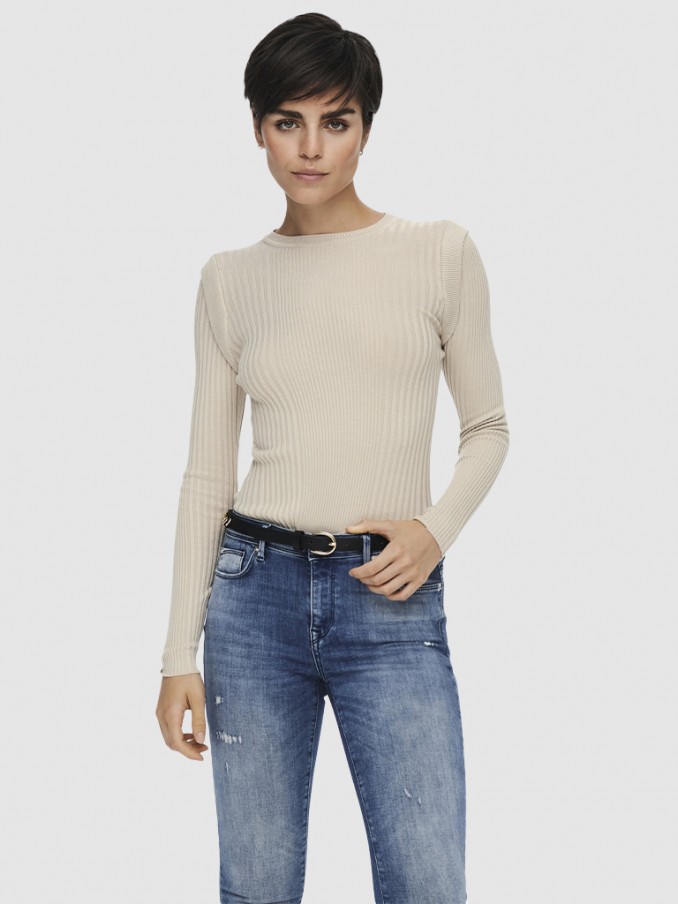 Sweatshirt Mujer Crema Only