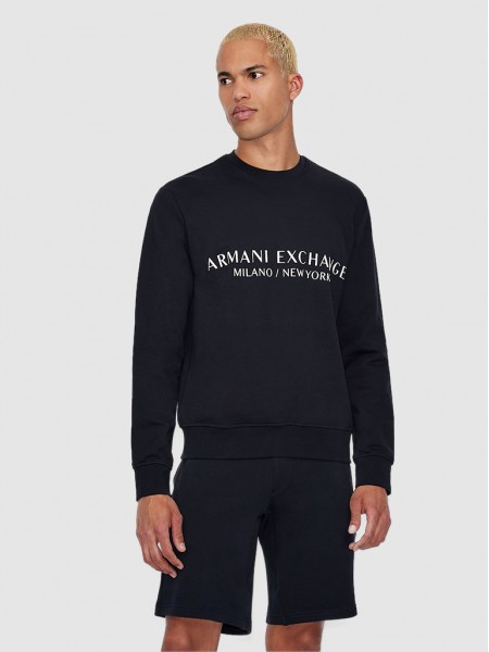 Sweatshirt Hombre Azul Marino Armani Exchange
