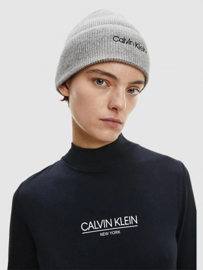 Beanie Woman Grey Calvin Klein