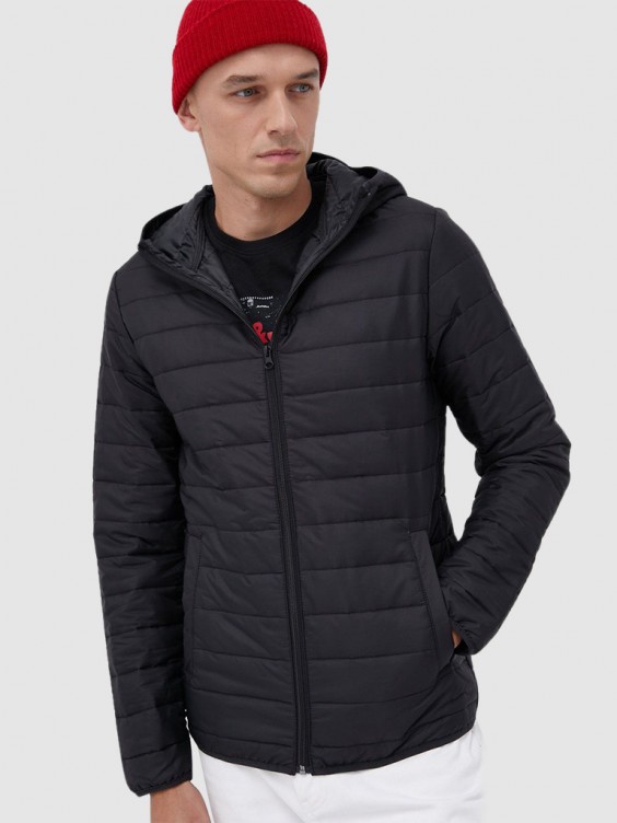 Jack & Jones Essentials - Negro - Chaqueta Acolchada Hombre