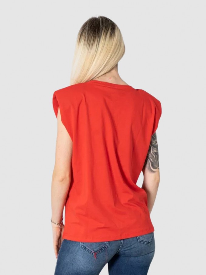 Camiseta Mujer Rojo Only