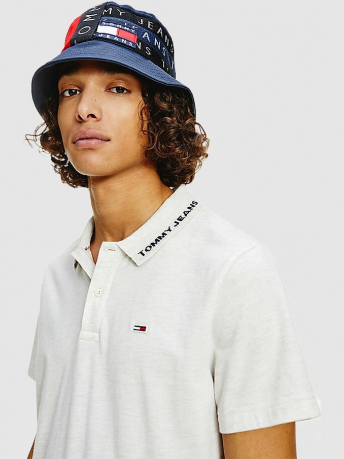 Polo Shirt Man Beige Tommy Jeans