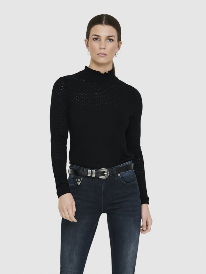 Prendas de Punto Mujer Negro Only