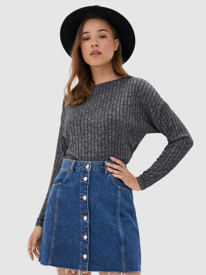 Prendas de Punto Mujer Gris Only