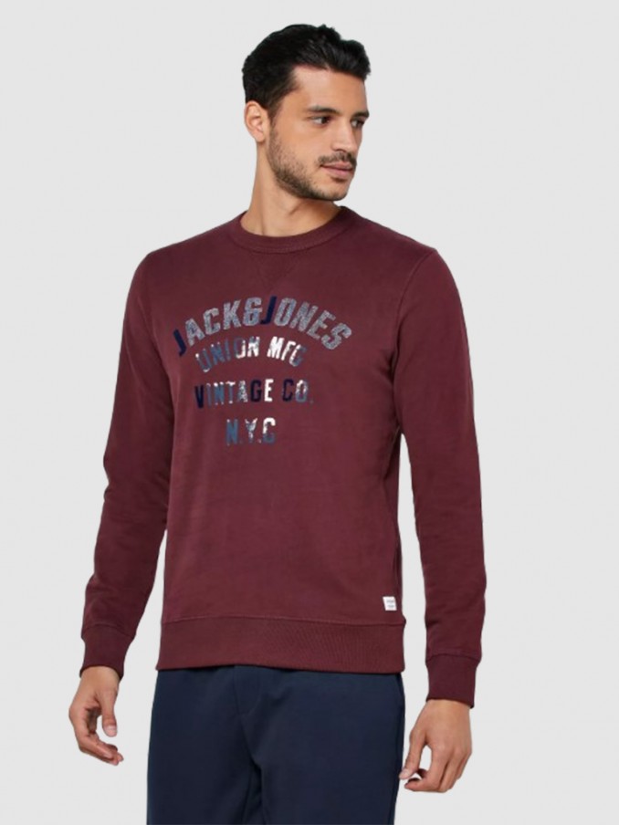 Sweatshirt Man Bordeaux Jack & Jones