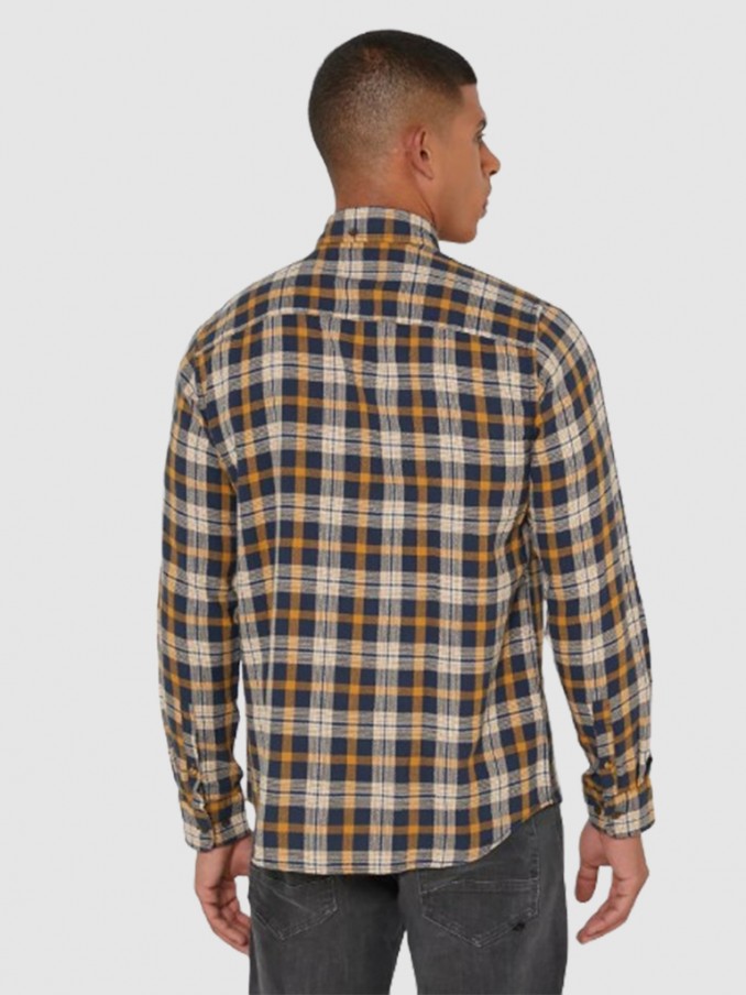 Camisa Hombre Mostaza Jack & Jones