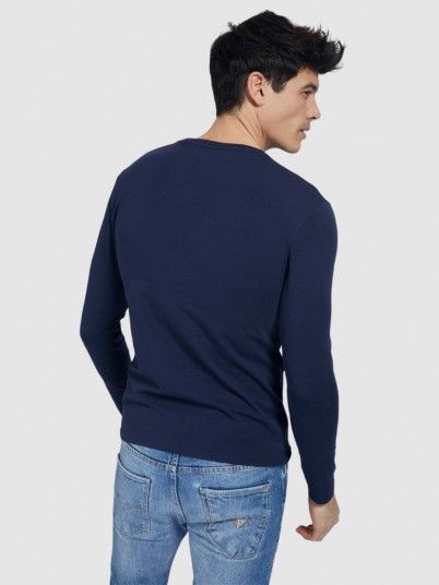 Sweatshirt Hombre Azul Marino Guess
