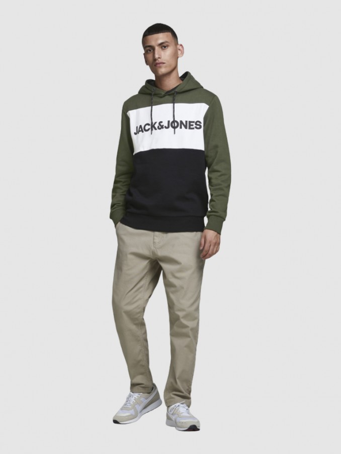 Sweatshirt Man Troop Green Jack & Jones