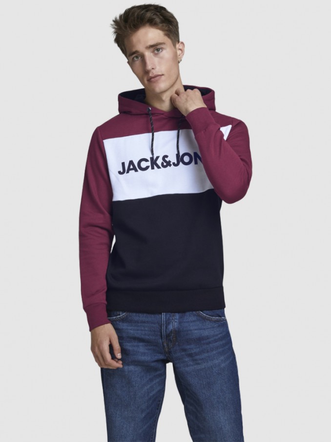Sweatshirt Homem Logo Blocking Jack Jones
