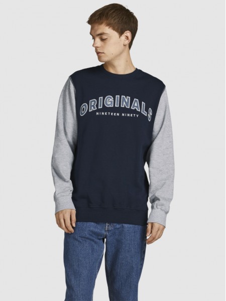 Sweatshirt Hombre Azul Marino Jack & Jones