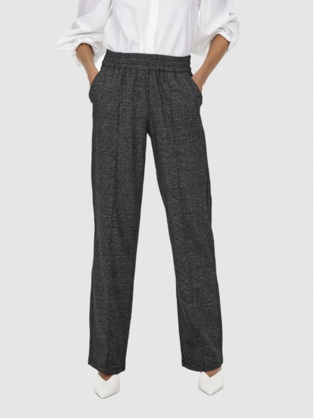 Pantalones Mujer Gris Oscuro Only