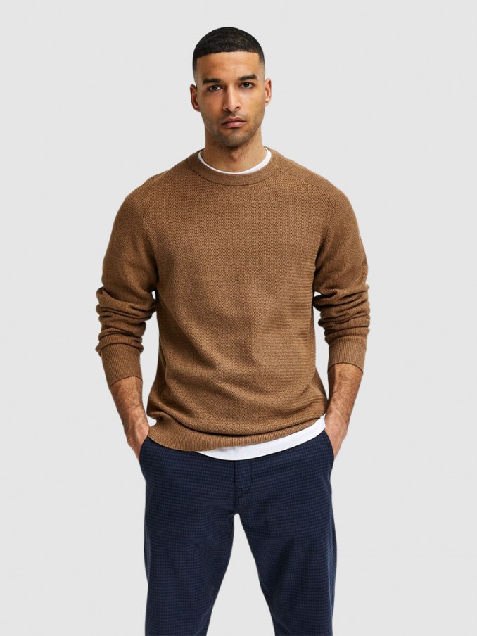 Knitwear Man Brown Selected