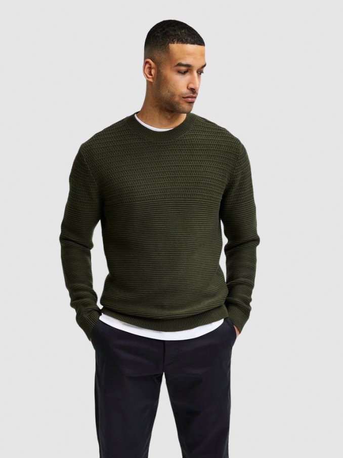 Prendas de Punto Hombre Verde Selected
