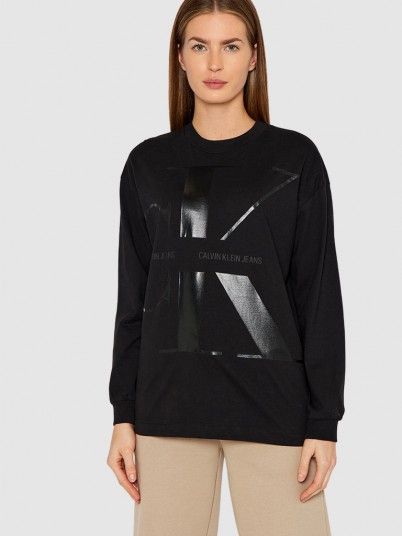 Sweatshirt Mulher Blown Up Logo Calvin Klein