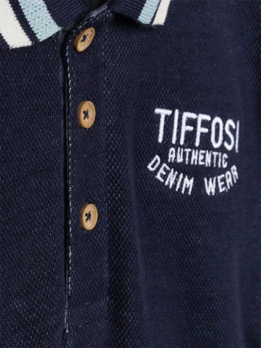 Polo Shirt Boy Navy Blue Tiffosi Kids
