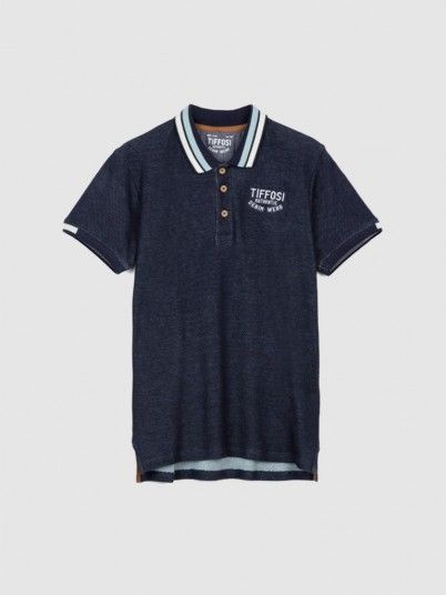 Polo Shirt Boy Navy Blue Tiffosi Kids