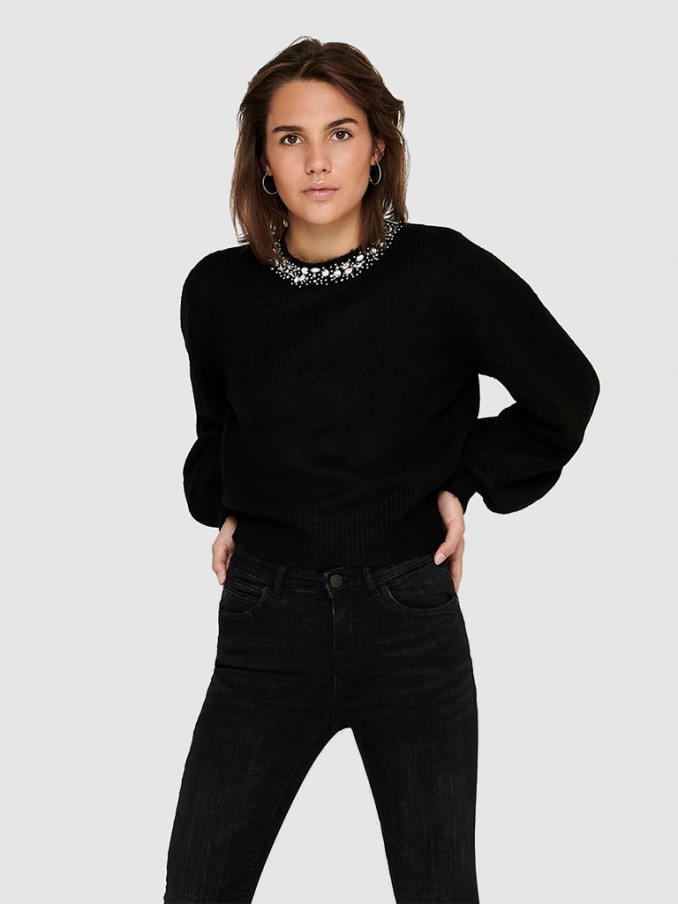 Prendas de Punto Mujer Negro Only
