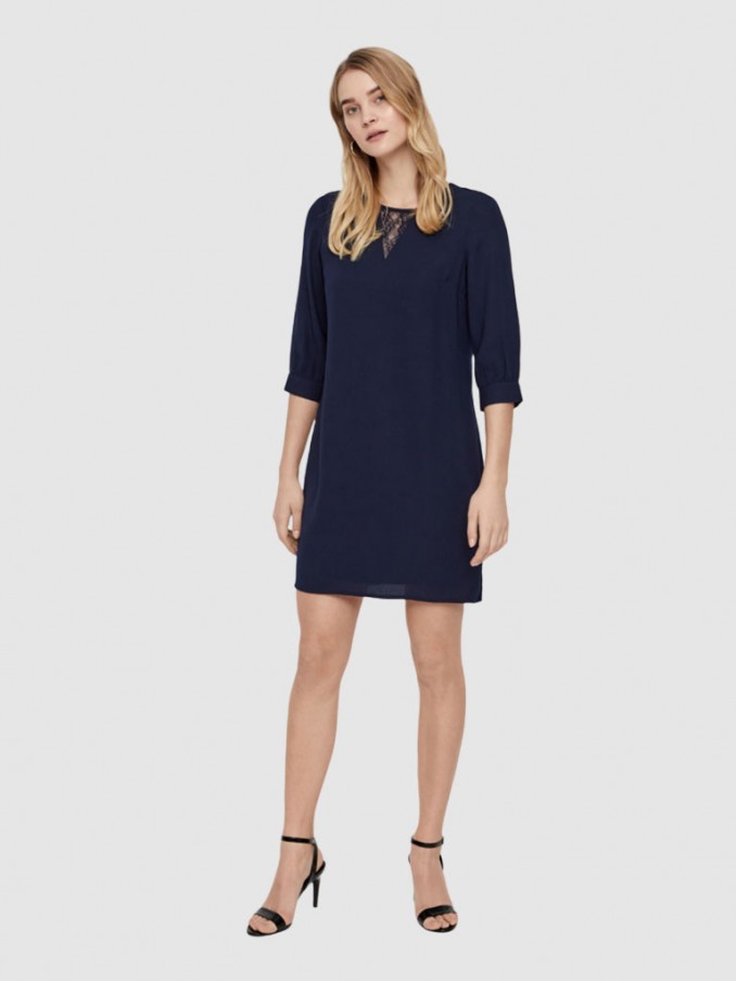 Dress Woman Navy Blue Vero Moda