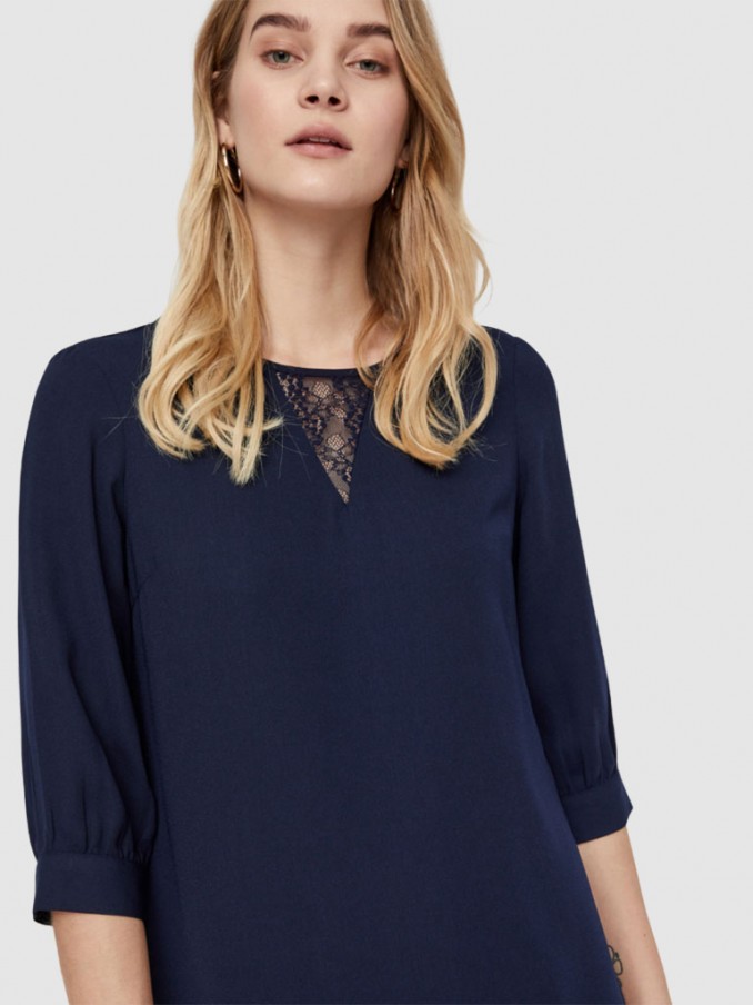 Dress Woman Navy Blue Vero Moda