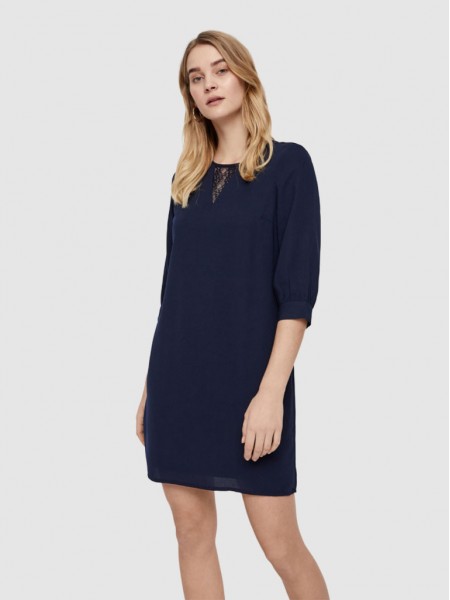 Vestido Mujer Azul Marino Vero Moda