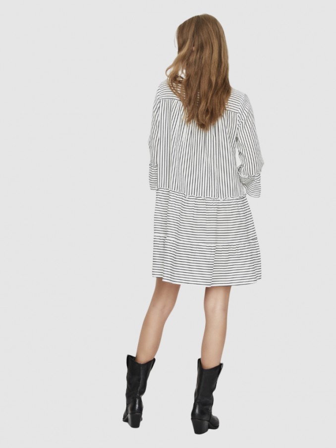 Dress Woman Black Stripe Vero Moda